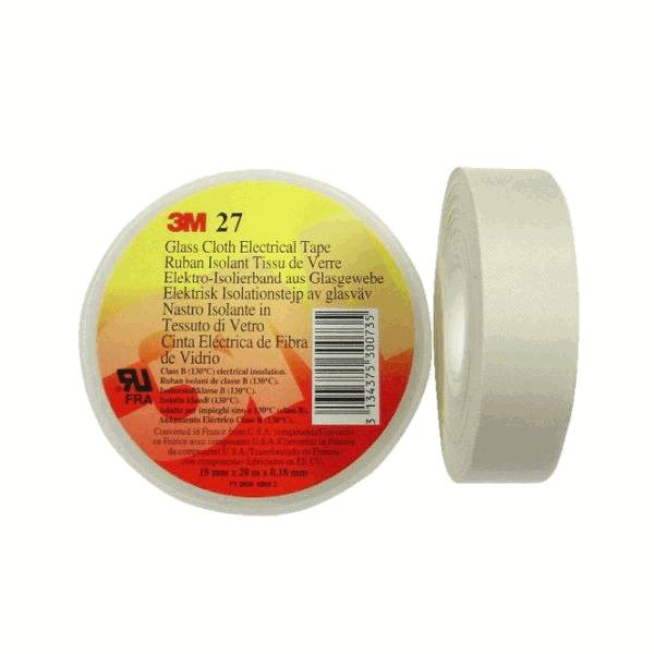 3M Scotch 27 Glasfasergewebeband 19mm weiß 20 Meter