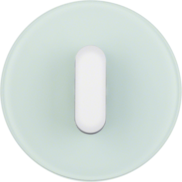Berker 1001208300 Abdeckplatte mit Knebel Serie R.Classic Glas polarweiß