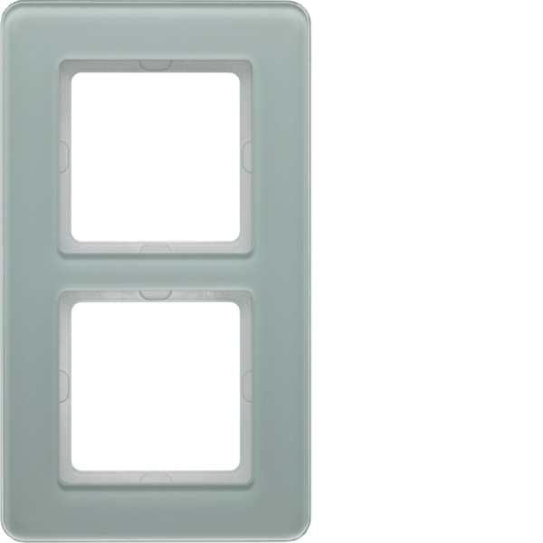 Berker 10126079 Rahmen 2-fach Q.7 Glas polarweiß