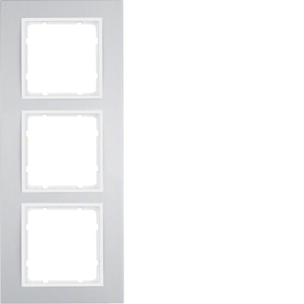 Berker 10133904 Rahmen 3-fach B.3 Alu/polarweiß matt Aluminium eloxiert