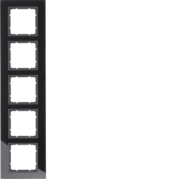 Berker 10156616 Glasrahmen 5-fach B.7 schwarz
