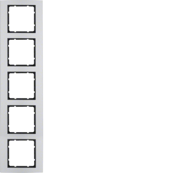Berker 10156904 Rahmen 5-fach B.7 Alu/anthrazit