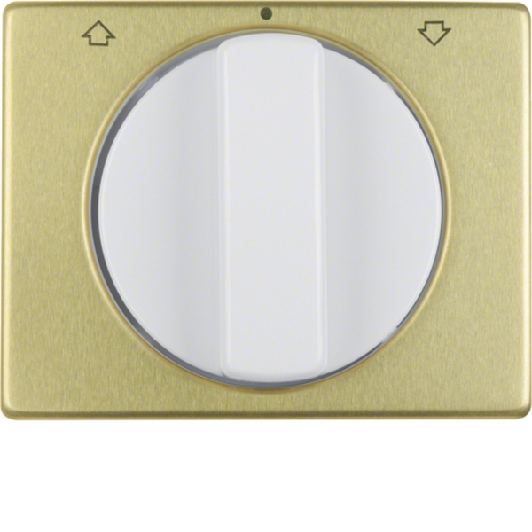 Berker 1077010200 Zentralstück mit Drehknopf für Jalousie-Drehschalter Arsys gold Metall/polarweiß