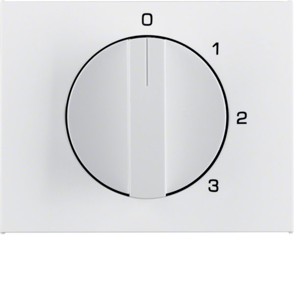 Berker 1087710900 Zentralstück mit Drehknopf für 3-Stufenschalter K.1 polarweiß glänzend