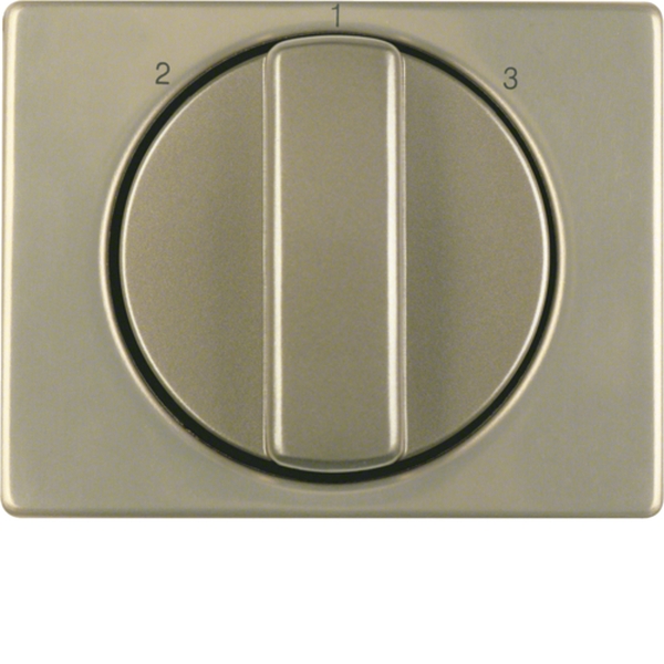 Berker 1088010100 Zentralstück mit Drehknopf für 3-Stufenschalter Arsys hellbronze Metall