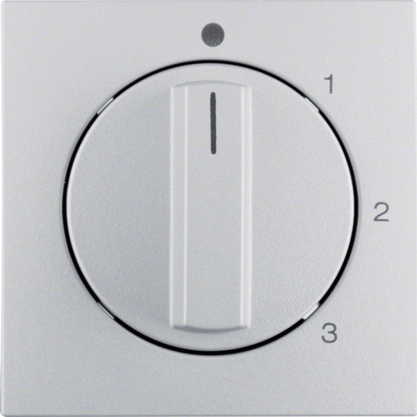 Berker 1096140400 Zentralstück mit Drehknopf für 3-Stufenschalter S.1/B.3/B.7 alu matt