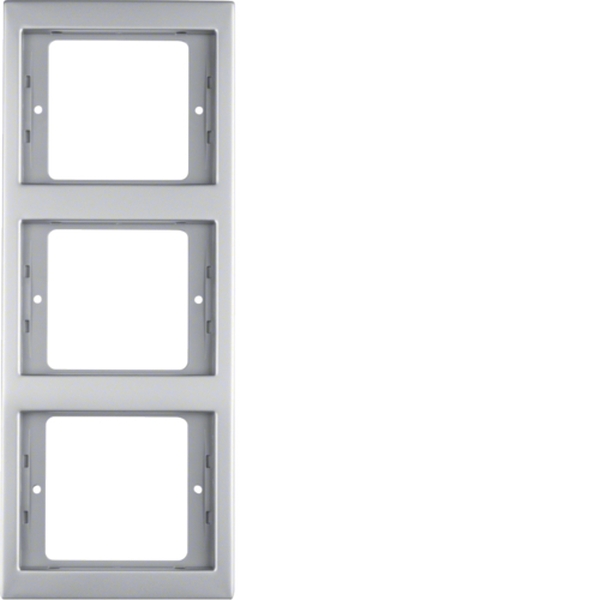 Berker 13337004 Rahmen 3-fach senkrecht K.5 Edelstahl Metall mattiert