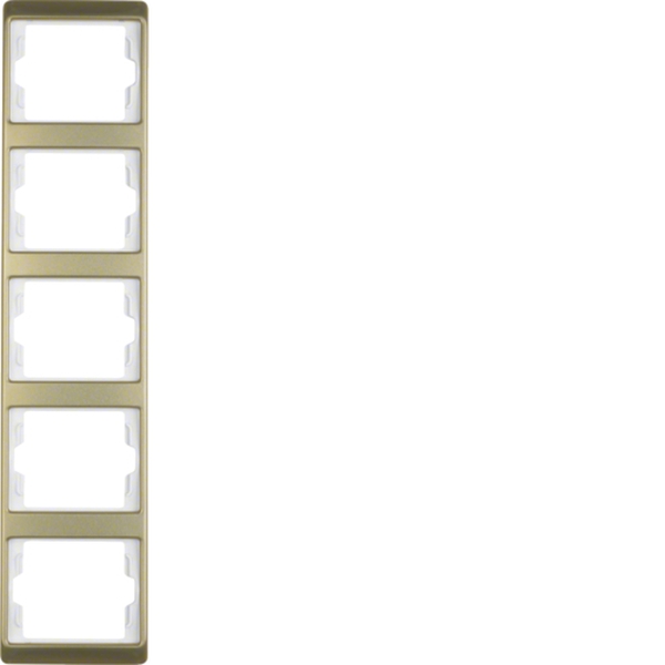 Berker 13540002 Rahmen 5-fach senkrecht Arsys gold Metall