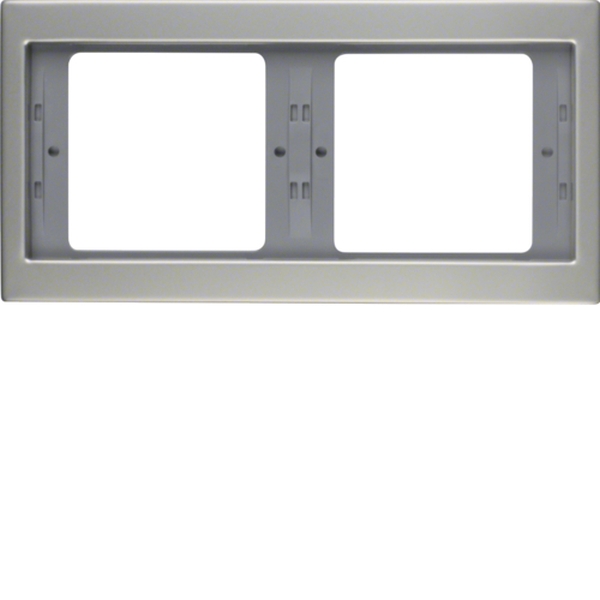 Berker 13637004 Rahmen 2-fach waagerecht K.5 Edelstahl Metall mattiert