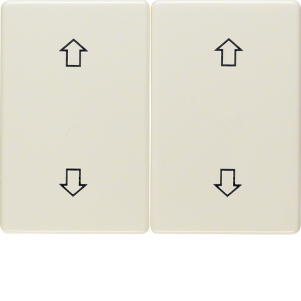 Berker 14350302 Wippe 2-fach mit Aufdruck Symbol Pfeile Arsys cremeweiß glänzend