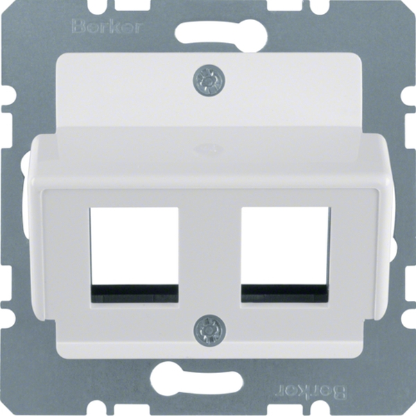 Berker 146309 Zentralplatte für AMP Modular Jacks Zentralplattensystem polarweiß glänzend