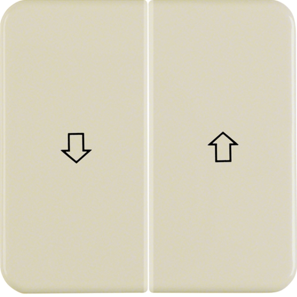 Berker 155222 Wippe 2-fach mit Aufdruck Symbol Pfeil wg Up IP44 cremeweiß glänzend