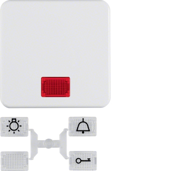 Berker 155309 Wippe mit 5 beiliegenden Linsen wg Up IP44 polarweiß glänzend