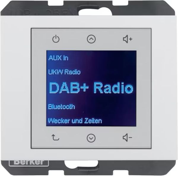 Berker 30847009 Radio Touch UP DAB+ Bluetooth K.1/K.5 polarweiß glänzend