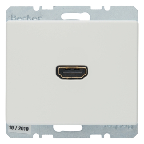 Berker 3315430069 High Definition Steckdose mit 90°-Steckanschluss Arsys polarweiß glänzend