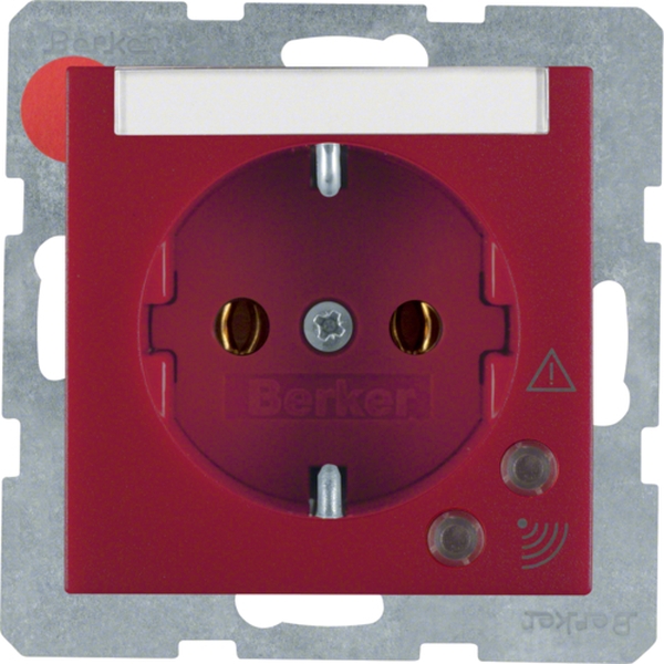 Berker 41081962 Schuko-Steckdose mit Überspannungsschutz S.1/B.3/B.7 rot matt