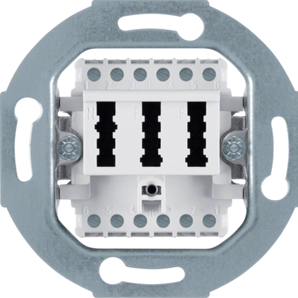 Berker 454409 TAE-Steckdose 2 x 6/6NFF Modul-Einsätze polarweiß matt