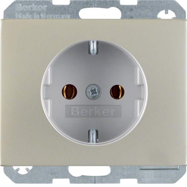 Berker 47157004 Schuko-Steckdose K.5 Edelstahl Metall mattiert