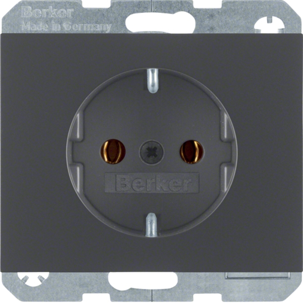 Berker 47157006 Schuko-Steckdose K.1 anthrazit matt lackiert