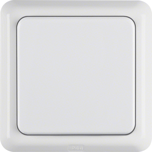 Berker 471809 Schuko-Steckdose mit Klappdeckel und Rahmen wg Up IP44 polarweiß glänzend