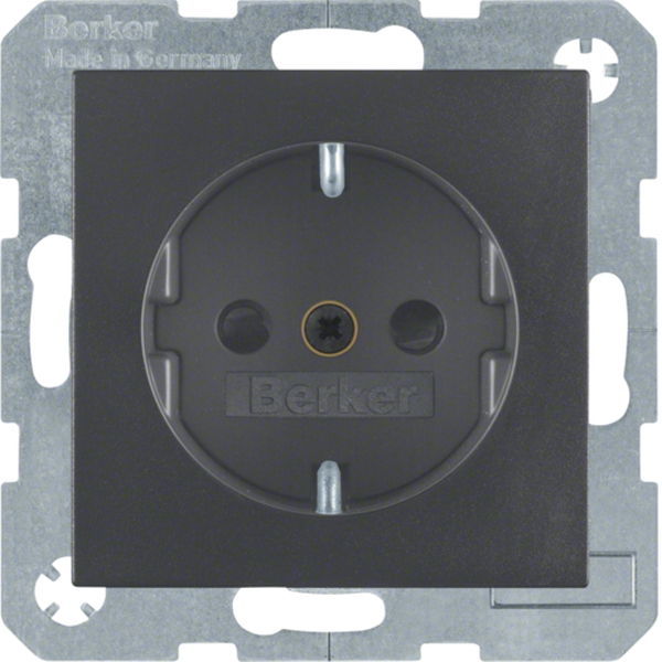 Berker 47231606 Schuko-Steckdose mit erhöhter Berührungsschutz S.1/B.3/B.7 anthrazit matt