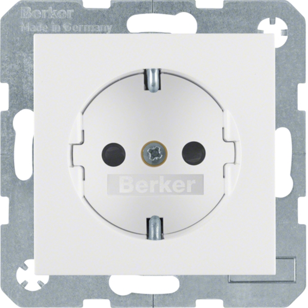 Berker 47231909 Schuko-Steckdose mit erhöhter Berührungsschutz S.1/B.3/B.7 polarweiß matt