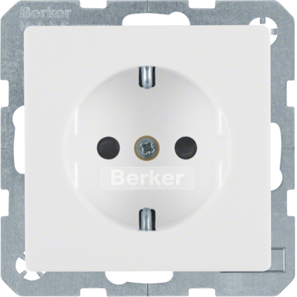 Berker 47236089 Schuko-Steckdose mit erhöhter Berührungsschutz Q.1/Q.3 polarweiß samt