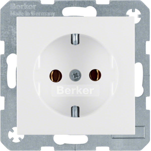 Berker 47438989 Schuko-Steckdose S.1/B.3/B.7 polarweiß glänzend