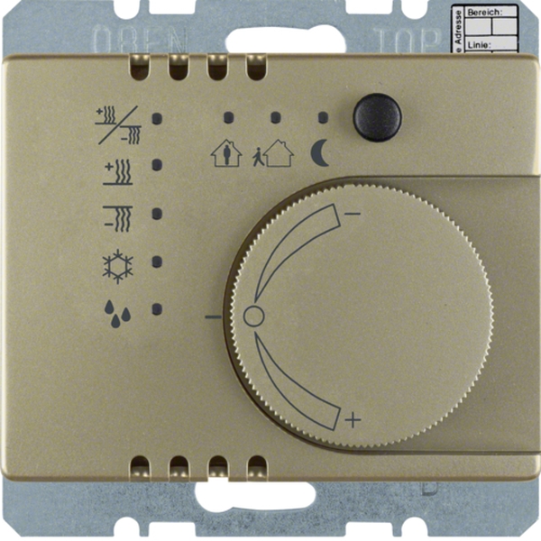 Berker 75441144 Temperaturregler mit Tasterschnittstelle Arsys hellbronze lackiert