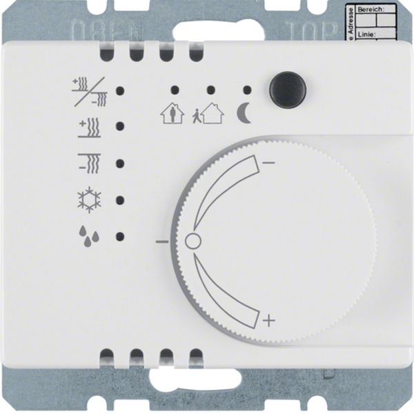 Berker 75441149 Temperaturregler mit Tasterschnittstelle Arsys polarweiß glänzend