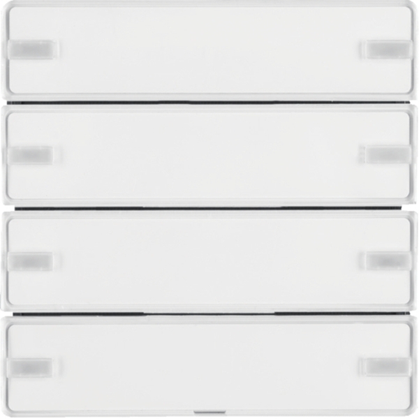 Berker 80144329 Tastsensor 4-fach Komfort mit Beschriftungsfeld KNX Q.1/Q.3/Q.7/Q.9 polarweiß samt