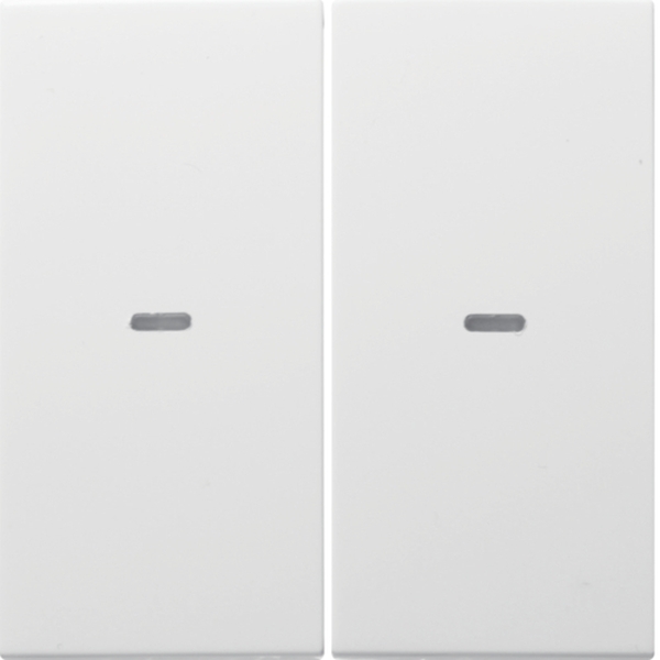 Berker 80960389 Abdeckung für Tastsensor-Modul 2-fach mit Linse S.1/B.3/B.7 polarweiß glänzend