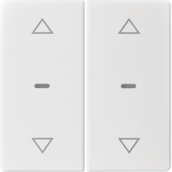 Berker 80961329 Abdeckung für Tastsensor-Modul 2-fach mit Pfeil-Symbol Q.1/Q.3/Q.7/Q.9 polarweiß