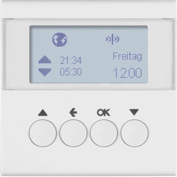 Berker 85745188 KNX-Funk Jalousie-Schaltuhr quicklink S.1/B.3/B.7 polarweiß matt