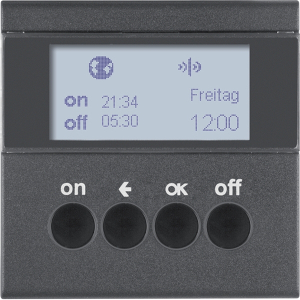 Berker 85745285 KNX-Funk Zeitschaltuhr quicklink S.1/B.3/B.7 anthrazit matt