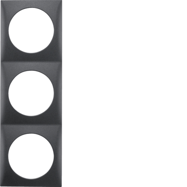 Berker 918192515 Rahmen 3-fach Integro Flow anthrazit matt