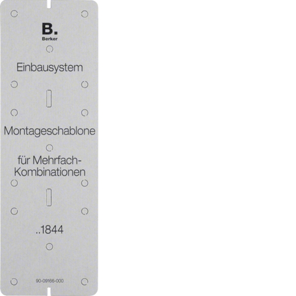 Berker 91844 Montageschablone 3-fach Karton Integro Modul-Einsätze grau Karton