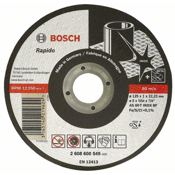 Bosch 2608600549 Trennscheibe 1mm x 125mm 25 Stück