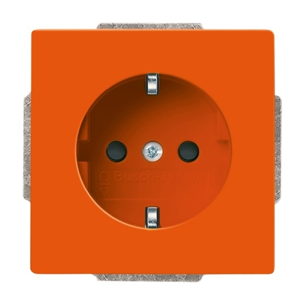Busch-Jaeger 20 EUCKS-14-82 Schuko-Steckdose mit erhöhtem Berührungsschutz orange 2CKA002013A5324