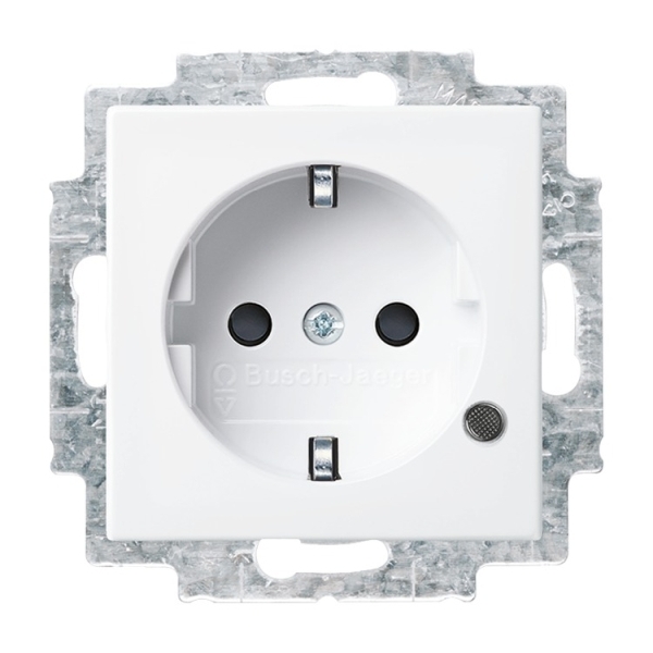 Busch-Jaeger 20 EUCBL-914 Schuko-Steckdose mit LED Kontrolllicht alpinweiß 2CKA002013A5395