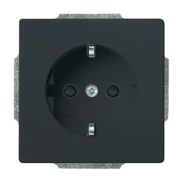 Busch-Jaeger 20 EUCBLI-81 Schuko-Steckdose Busch-steplight® mit Nachtorientierungslicht anthrazit 2CKA002013A5459