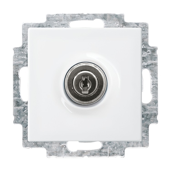 Busch-Jaeger 20 EUKBSL-914-101 Schuko-Steckdose mit Klappdeckel und Schloss alpinweiß 2CKA002018A1514