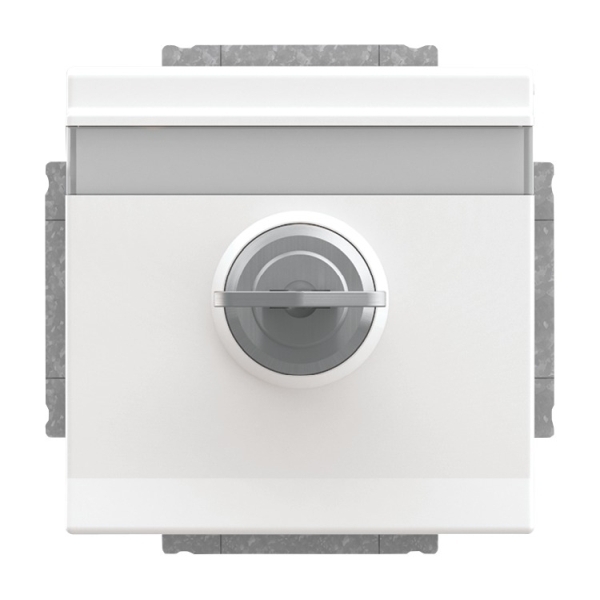 Busch-Jaeger 20 EUKNBSL-84 Schuko-Steckdose mit Klappdeckel und Schloss studioweiß 2CKA002018A1563