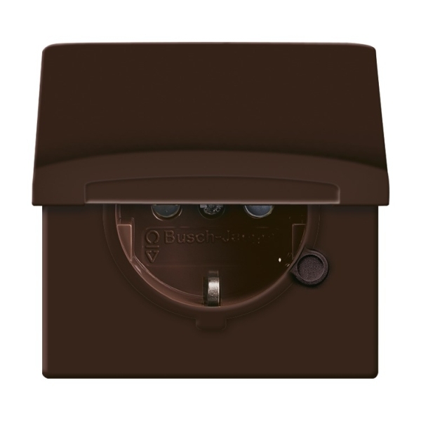 Busch-Jaeger 20 EUGKB-31-101 Schuko-Steckdose mit Klappdeckel braun 2CKA002064A0291