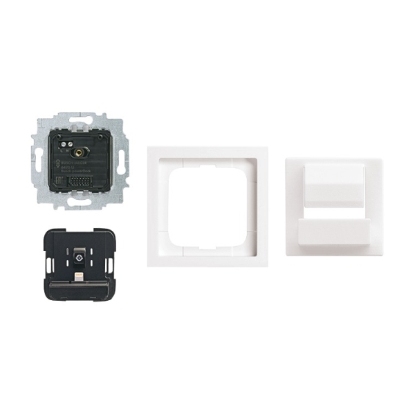 Busch-Jaeger 6480-84 Busch-powerDock Komplettset mit Lightning Anschluss studioweiß 2CKA006400A0044