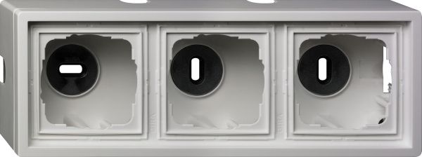 Gira 0063112 AP-Gehäuse 3f + Rahmen Flächenschalter Reinweiß