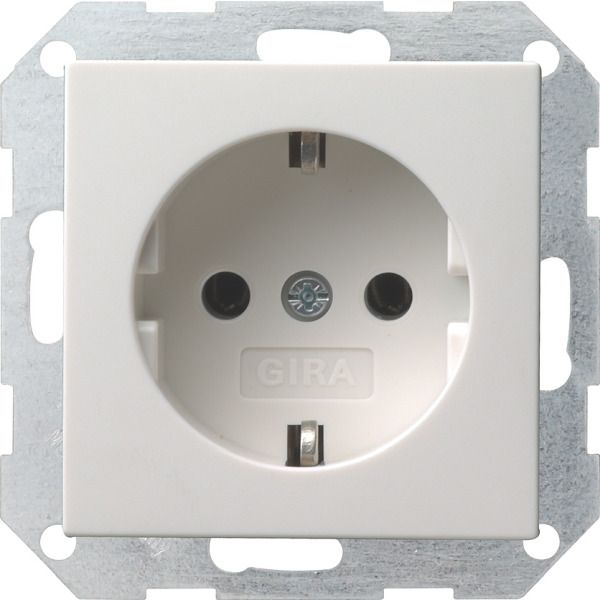 Gira 018803 Schuko-Steckdose 16A 250V System 55 Reinweiß glänzend