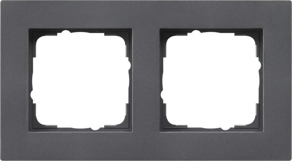 Gira 0212235 Abdeckrahmen 2f flach Gira E2 Anthrazit