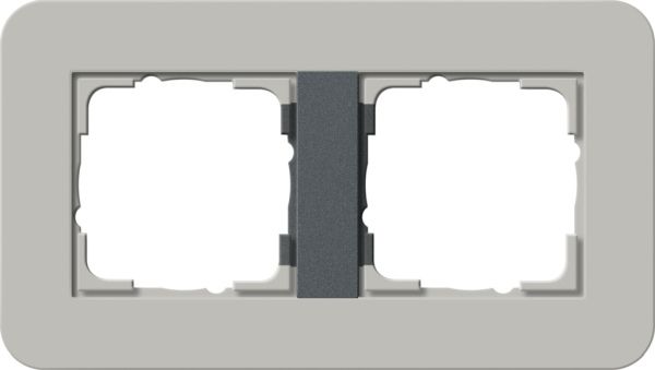 Gira 0212422 Abdeckrahmen 2f Gira E3 Grau/Anthrazit