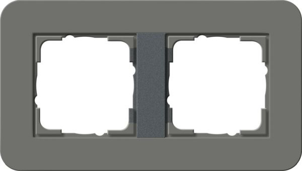 Gira 0212423 Abdeckrahmen 2f Gira E3 Dklgrau/Anthrazit